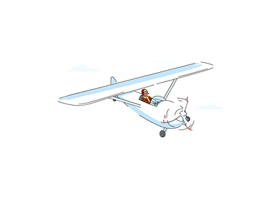 InFlight / Website Illustration app character design digital fly illustration inflight plane startup website