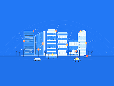 Smart Cities Will Save The World article blue city design digital illustration news smart smart cities tech
