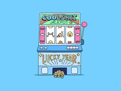 Cool Shit #19 - Happy New Year! art article cool design digital illustration innovation jackpot lucky machine new year new year 2019 news