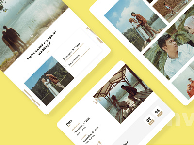 Wedding Invitation Website adobe xd clean ui website wedding xd design