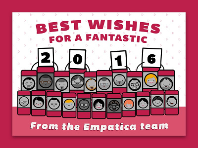 Best Wishes 2016 corporate empatica illustration nye postcard team