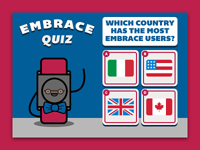 Embrace Quiz #1 character cool embrace empatica flags illustration quiz wearable