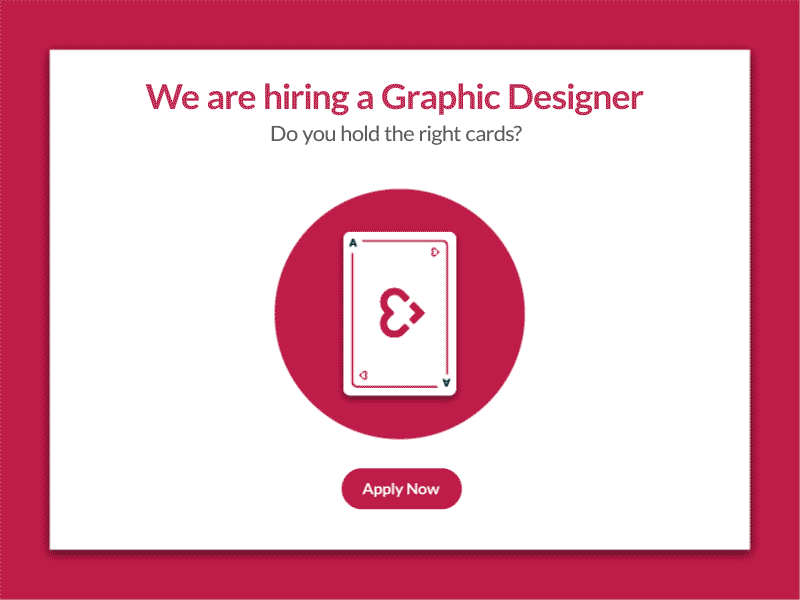 We are hiring Graphic Designers