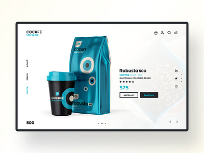 Landing page - Cocafe design designideas flat illustration logo minimal ui ux web webdesign website