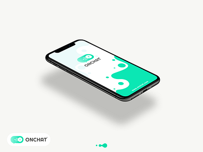 ONCHAT app awesome branding design designideas designinspiration flat graphics identity illustration illustrator ios logo mobile typography ui ux vector web website