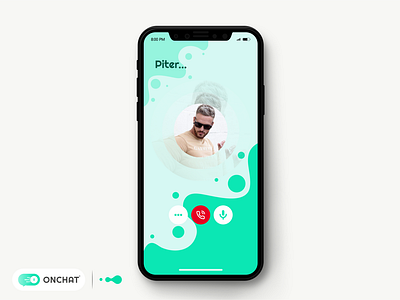 ONCHAT app awesome branding design designideas designinspiration flat graphics identity illustration illustrator ios logo mobile typography ui ux vector web website