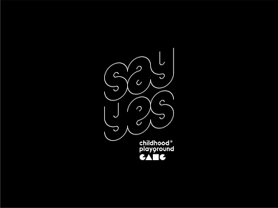 SayYes black branding brandits letter line logo minimal play type typography