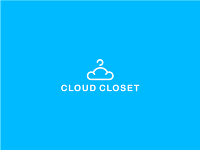 Cloud Closet blue closet clothes clothes hanger cloud logo shop wardrobe wear