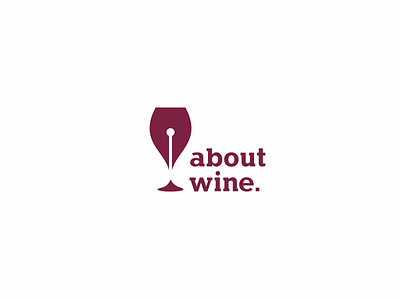 About Wine bottle burgundy drop glass grape logo nib read wine write