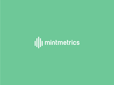 Mint Metrics analytic brand character graph green leaf logo mint profit statistics