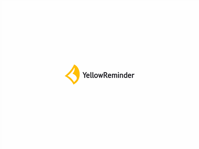 Yellow Reminder app branding logo mobile notification reminder task yellow