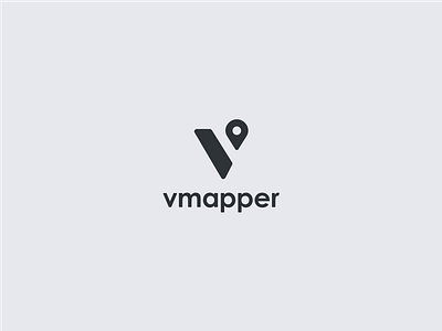 Vmapper app branding gps logo map marker mobile navigation spot tracking v