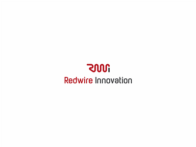 Redwire Innovation branding cable data flow innovation logo red reel technology transfer wire