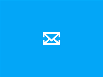 Inboxx app arrow blue branding flat inbox logo mail managment send storage write