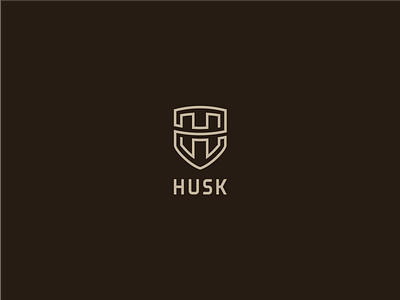 Husk bag branding case handmade heraldic leather logo monogram shield wallet