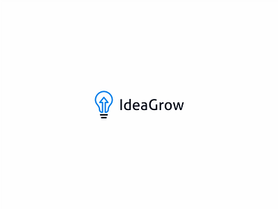 Idea Grow arrow branding business grow idea incubator lightbulb logo startup
