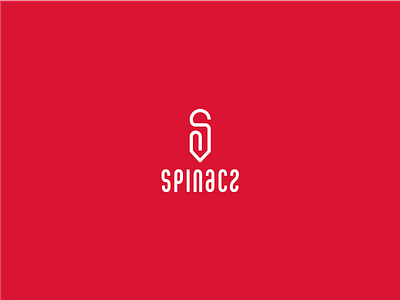 Spinacz branding clip flat logo minimal office paper pencil red shop stationery