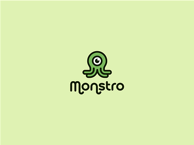 Monstro app branding camera character effect green lens logo monster photo