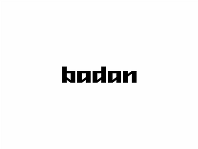 Badan black branding build construction contractor logo minimal typography urban work