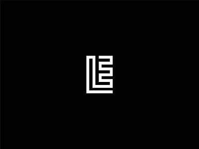 L + E branding flat line logo minimal monogram sale type typography