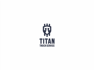 Titan auto branding logo mark monogram road service shield titan truck type