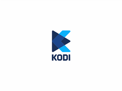 Kodi branding home kodi logo monogram open play player redesign software theatre type