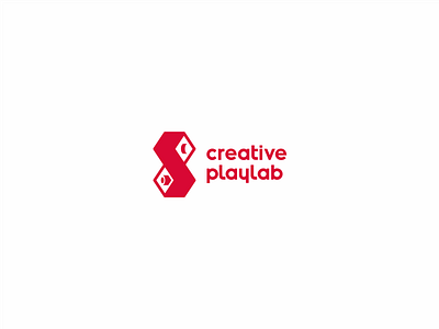 Creative Play Lab branding brick children construction creative fun illusion lab logo play