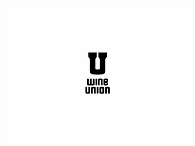 Wine Union bottle branding drink glass grape logo monogram union wine