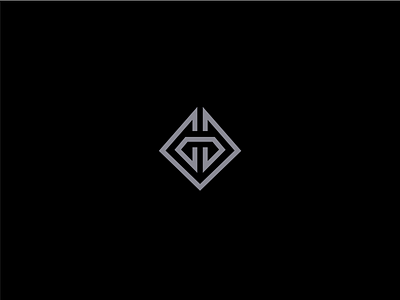 Diamond Fox animal branding diamond flat fox geometric logo mark shape square