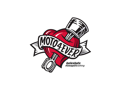 Moto 4 Ever apparel bike branding clothing design heart logo moto motocross speed sport supermoto