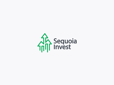 Sequoia Invest arrow branding forest funds invest investments logo minimal newrooera sequoia tree wood