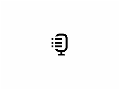 Microphone + List branding check icon list logo mic microphone minimal sound voice