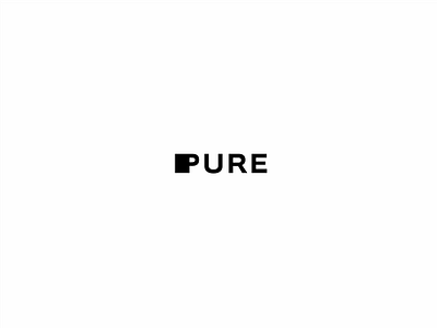 Pure Cafe branding cafe coffee drink logo minimal mug shop type typography