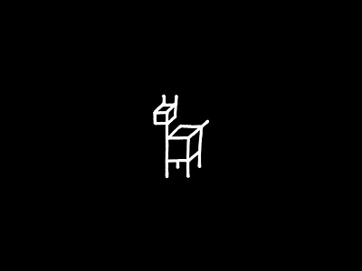 Play With Shapes IV animal black cube cute dog draw line logo minimal symbol