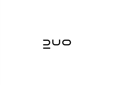 Duo [ 2 + D ] app branding duo letter logo mobile multiple number screen type