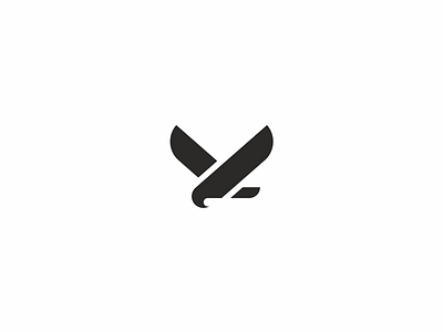 Minimal Falcon animal bird black brand branding brandits falcon fly logo minimal sky