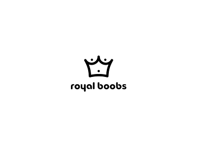 Royal Boobs [ WIP ] band boob branding brest crown logo minimal music royal