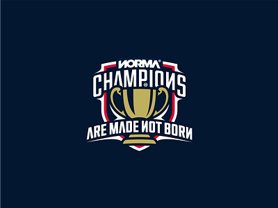 Champions Are Made Not Born born brandits champion clothing cup design made print type typograhy wear