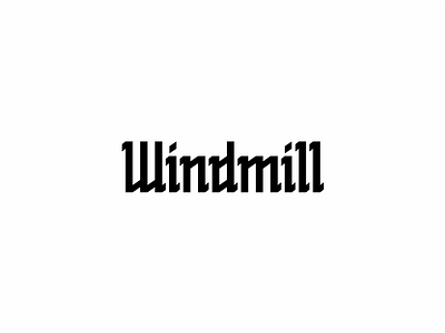 Windmill beer branding brewery logo mill type typography wind windmill