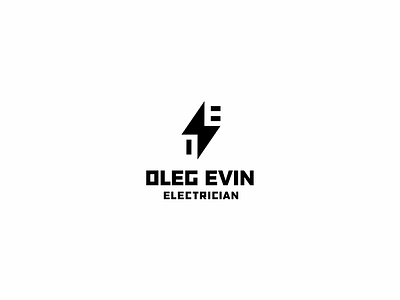 Oleg Evin bolt branding electrcian electric flow instalation logo minimal monogram stream thunder type