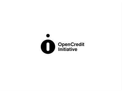 Open Credit Initiative bank branding brandits cash credit initiative logo minimal money monogram open