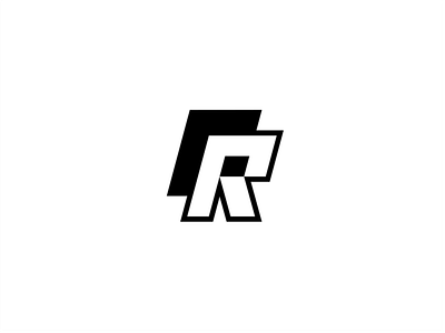 FR Concept branding brandits concept initials letter line logo minimal monogram square