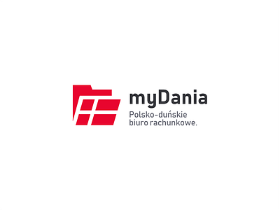 My Dania - Polish - Danish accounting office account accountant bookkeeping branding brandits dania flag folder logo office poland