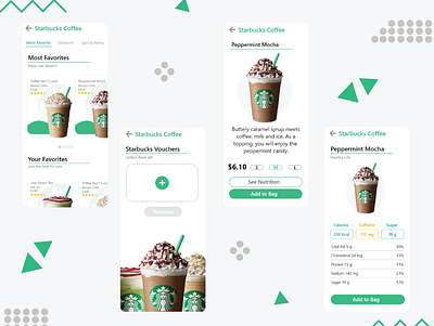 Starbucks UI Design (Repost) android application application ui coffee coffeeshop design ios mobile app mobile application mobile application design mobile design online store starbucks technology ui uidesign