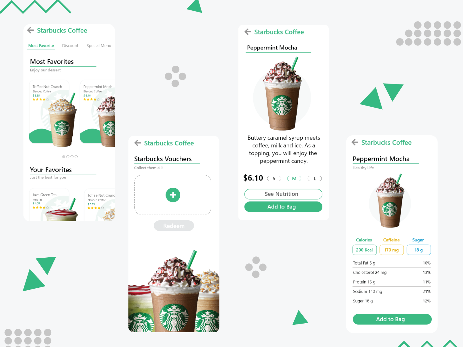 Starbucks UI Design (Repost) by Kelly K. Audrey on Dribbble