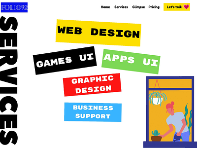 Services - Web page Design. 3d animation branding graphic design logo minimilist motion graphics ui web webapp webdesign