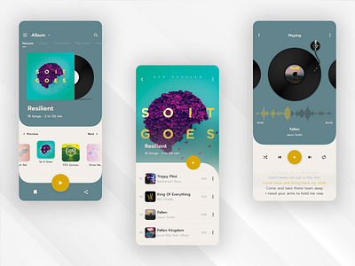 Music App UI app design ui ux