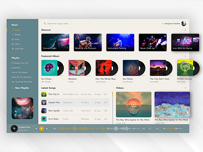 Music Player UI design ui ux web