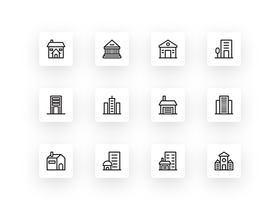 Free Bulding Architecture Icon Set