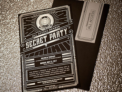 EntreLeadership All Access Secret Party Invite entreleadership foil invite print ramseycreative summit